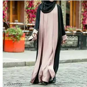 स्टाइलिश डबल लेयर्ड ब्लैक दुबई होलसेल अबाया तुर्की मामूली इस्लामिक कपड़े दुबई एलिगेंट ओपन अबाया महिला मुस्लिम ड्रेस