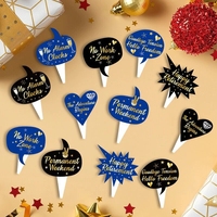 Großhandel 'Happy Retirement' Tortenaufsatz, 'Retired' Cupcake-Topper in Schwarz, Blau, Gold, 'Happy Retirement' Kuchendekoration