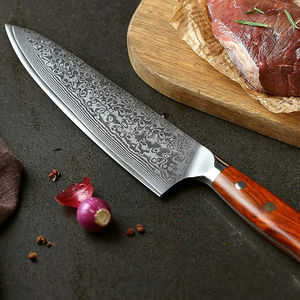 Cuchillo de Chef de Acero de Damasco a Precios Mayoristas, Cuchillo de Cocina Premium de Acero Inoxidable con Hoja y Mango de Madera - Product Image 2