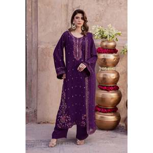 ชุดเสื้อปักลายบาติกผ้าชีฟองพร้อมผ้าคลุมไหล่และกางเกงขายาวสำหรับฤดูใบไม้ผลิ/ฤดูร้อน-BIC-4859 - Product Image 2