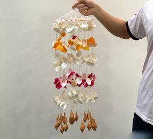 Carillon éolien en coquillages écologiques en gros |   Carillon à vent en coquillages côtiers pour la décoration de la maison et du jardin |   Fournisseur vietnamien - Product Image 1