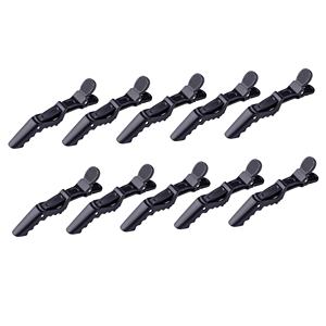 Pinzas de Plástico para Peinar el Cabello Estilo Croc de Obexa (10 Pinzas + Estuche de Transporte) - Product Image 1