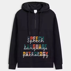 เสื้อฮู้ดผ้าฟลีซผ้าฝ้าย100% พิมพ์ลายสกรีนผ้าไหมสไตล์วินเทจโอเวอร์ไซซ์ซักได้น้ำหนักมากสำหรับผู้ชาย - Product Image 1