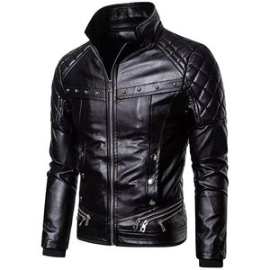 Veste en cuir synthétique sur mesure de style 2024 pour hommes, coupe ajustée, confortable, veste en cuir surdimensionnée, veste respirante pour hommes - Product Image 5