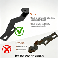 Supports de montage pour feux LED A-Pillar Wind Winner, paire de supports de feux de capot pour Toyota 4Runner 2003-2009, supports de feux latéraux