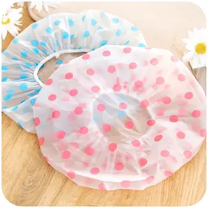 Portable Shower Cap Elastic Waterproof Shower Cap Colorful Thicken Elastic Bath Hat Bathing Cap For Women