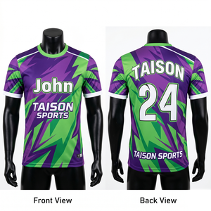 Mens <b>Cricket</b> Jersey 180 GSM Breathable Polyester Mesh Fabric Purple Gold Contrast Side Panels Sublimated Custom Logo Team Wear - Product Image 5