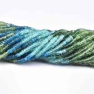 Excelente acabado, Construcción fuerte, cuentas de piedras preciosas Rondelle facetadas de multiapatita Natural para proyectos de joyería con cuentas y uso decorativo - Product Image 5