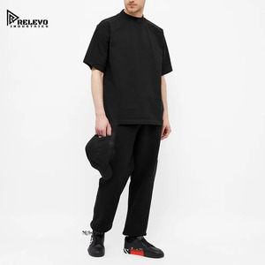 <b>Black</b> Wholesale Customize Screen Print Men Breathable <b>T</b>-<b>shirts</b> 180gsm 100% Cotton <b>Plain</b> Design Athletic Fit True to Size - Product Image 2