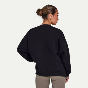 Sweat-shirts tendance pour femmes grandes tailles, doublés en polaire, respirants, avec logo sur le devant, pour la mode automne/hiver - Product Image 2