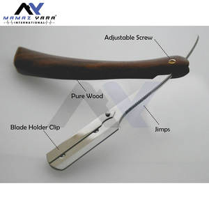 Maquinilla de Afeitar de Alta Calidad para Hombre con Mango de Madera, Maquinillas de Afeitar Manuales de Alta Calidad para Barbería, para Uso en Cara y Cuerpo - Product Image 4