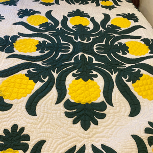 Lo último 2023 edredones bordados manta 100% tela de algodón puro hecho a mano Hawaiano hecho a mano calidad superior mantas para bebés OEM - Product Image 2