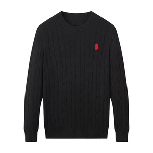 Pull en maille tendance à col rond pour homme, en coton, logo personnalisé sur le devant, OEM, anti-boulochage, séchage rapide - Product Image 6