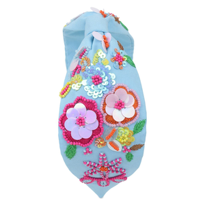 ที่คาดผมแฟชั่นหลากสี งานแฮนด์เมด สำหรับผู้หญิงและเด็ก  ปักลายประดับลูกปัด - Product Image 3