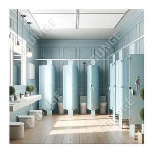 Phân vùng nhà vệ sinh Phenolic Hiện Đại-không thấm nước thân thiện với môi trường dễ dàng lắp đặt cho phòng tắm khách sạn & phòng tập thể dục - Product Image 1