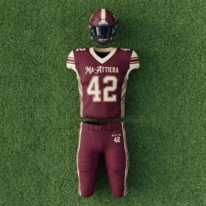 Uniforme de Fútbol Americano Personalizado Color Borgoña, Conjunto de Pantalones Acolchados, Ropa Deportiva para Equipos, Fabricante y Proveedor OEM al por Mayor - Product Image 6