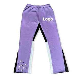 กางเกงขาบานสำหรับผู้ชายกางเกงสเวตเตอร์ขาบานผ้าฝ้าย100% โลโก้ตามสั่ง - Product Image 2