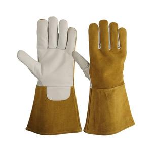 Gants de travail de sécurité de soudage résistants à la chaleur Gants de soudage en cuir fendu Gants de sécurité industrielle en cuir - Product Image 2