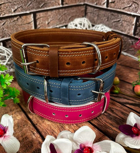 Engraved Dog <b>Collar</b>, Custom Dog High Quality Green Leather Hound Dog <b>Collar</b> for Greyhound and Whippet - Product Image 2