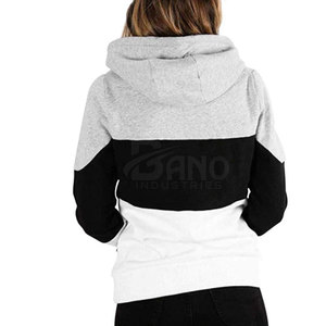Chaquetas de Punto Casuales con Capucha para Mujer, Color Sólido, Personalizadas OEM, Logotipo Impreso, Transpirables, de Secado Rápido, Algodón/Poliéster, MOQ Bajo - Product Image 5