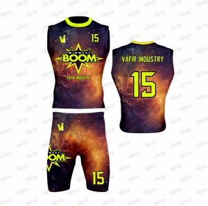 Tenues de football 7 contre 7 respirantes, maillot de compression sublimé, shorts personnalisables, antibactérien, séchage rapide, logo personnalisé - Product Image 5