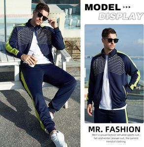 Ensemble 2 pièces pour homme, léger, respirant, à taille élastique, réversible, sweat-shirt et pantalon de survêtement, grandes tailles - Product Image 3