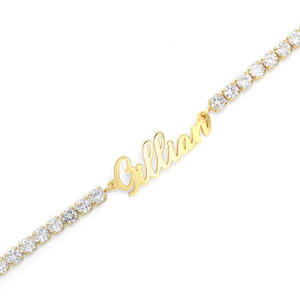 สร้อยข้อมือแฟชั่นทรงกลมเจียระไนสวยงามพร้อมสลักชื่อส่วนตัว Jeulia - Product Image 3