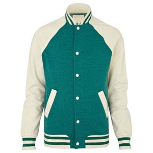 Top tendance Baseball nouveau à la mode 2 couleurs hommes collège Lettermen respirant laine cuir Varsity vestes pour hommes vêtements - Product Image 5