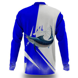 Camisas de pesca para hombre, manga larga, poliéster y algodón, estampadas, impermeables, transpirables, informales, servicio OEM con envío y entrega. - Product Image 2