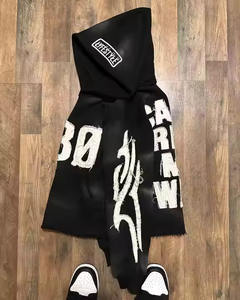 Vêtements-Personnalisable Hot Trending Style-Hommes Logo Unisexe Pull et Zip up Distressed Sun Fade Sweatshirt Hommes Hoodies - Product Image 4