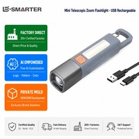 Zoom télescopique, crochet de suspension, USB-C, COB+LED, 5 modes, magnétique, IP64