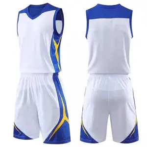 Grosir kustom jersey basket polos sublimasi desain poliester seragam basket Anda