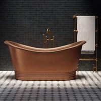 Baignoire ovale en cuivre MADIHA ART CRAFTS, best-seller, design écologique, solution d'intérieur de salle de bain classique et moderne disponible