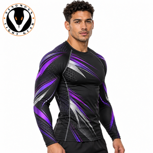 Rashguard pour homme, antibactérien, séchage rapide, écologique, respirant, tissu extensible, style athlétique, mouvements flexibles - Product Image 2
