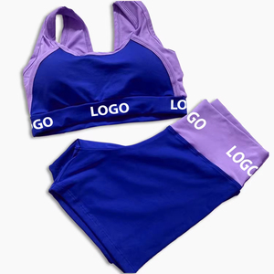 Ensemble de yoga pour femmes avec logo personnalisé Vêtements respirants à séchage rapide de grande taille avec broderie au genou - Product Image 3