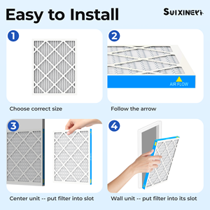 แผ่นกรองอากาศ SUIXINEYI ขนาด 16x20x1 นิ้ว MERV 8 รูปทรงสี่เหลี่ยมผืนผ้า สำหรับเครื่องปรับอากาศบ้าน เตาทำความร้อน และระบบ HVAC - Product Image 5
