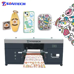Máquina de impresión de etiquetas de lámina dorada de dos cabezales de impresión, impresora de rollo, tamaño A4 A3, pegatina UV Digital, impresora plana DTF