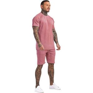 T-shirt et short unisexe en coton épais 100 % personnalisés, coupe ample, style vintage, manches courtes, pour l'été et le streetwear - Product Image 6