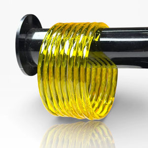 Bracelet en verre facetté de forme émeraude jaune, finition élégante, tendance pour femmes, léger, prix de gros - Product Image 1