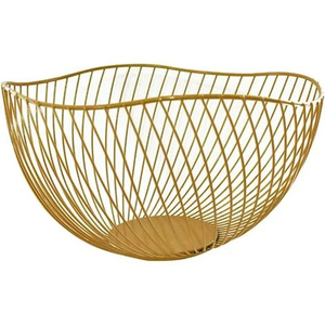 European Style Metal and Jute Fruit & <b>Vegetable</b> <b>Storage</b> <b>Basket</b> with Hanging Banana Hanger for Home Use - Product Image 5