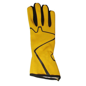 Custom Yellow Neoprene Racing Gloves <b>Full</b> Finger Non <b>Slip</b> Breathable Outdoor Riding Gloves Unisex Motorcycle Sports OEM - Product Image 1