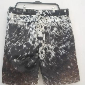 New Style Custom Made Men Cowhide <b>Shorts</b> Solid Color Best Selling Summer Wear Cowhide <b>Shorts</b> For Outdoor Wear - Product Image 3