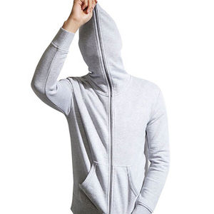 Sweat-shirts en molleton 100% coton de designer, fermeture éclair intégrale personnalisée, style uni, 420 g/m², pour hommes - Product Image 3