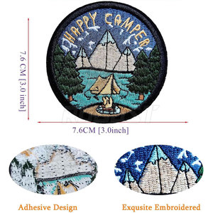 Parches Bordados Termoadhesivos, Redondos, Colores Personalizados, Ligeros, para Decoración de Prendas - Product Image 2