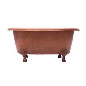 Baignoire autoportante en cuivre pur de haute qualité, forme personnalisée, finition noire et argentée pour application en salle de bain - Product Image 2