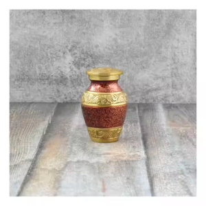Urnas de cremación de Metal de diseño único Urna de recuerdo multicolor única Mini Token Almacenamiento de cenizas humanas Urnas funerarias de Metal hechas a mano - Product Image 4