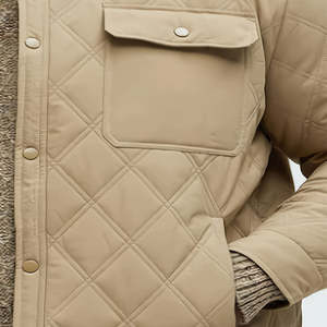 Chaqueta de Hombre Clásica Personalizada de Fabricante, Chaqueta Acolchada para Hombre, Invierno, Cuello Alto, Logotipo Frontal, Abrigos - Product Image 4