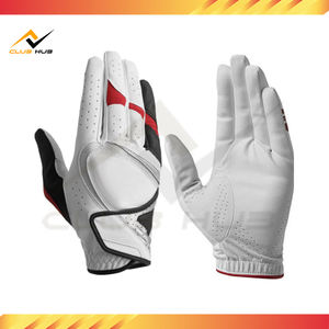 Gants de golf pour hommes en cuir de cabretta de haute qualité, respirants, légers, antidérapants, logo personnalisé, doigts complets, sports, mains - Product Image 2