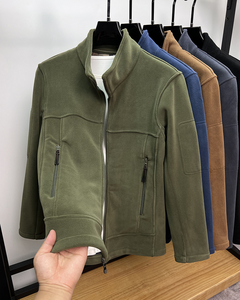 Pull à capuche thermique unisexe pour l'extérieur en polaire pour la randonnée et le camping personnalisé OEM ODM vente en gros de motifs solides - Product Image 6