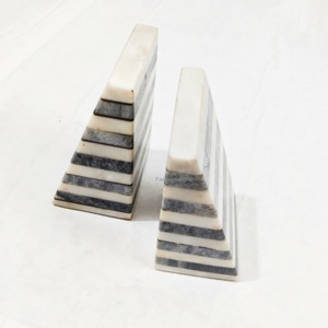 Latest Designed Reclaimed Wooden <b>Book</b> Holder Table Top Decoration Bookend Handmade Dice Look <b>White</b> for Home Decor - Product Image 3